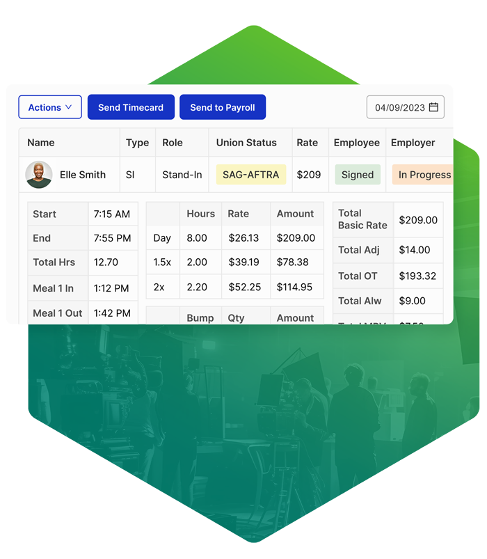 TV & Film Background Actor Payroll Software GreenSlate