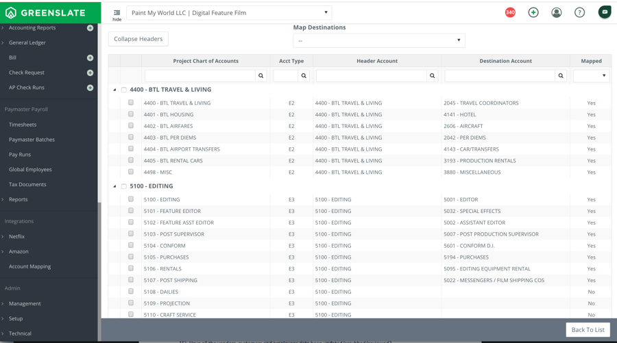 Chart of Accounts Mapper