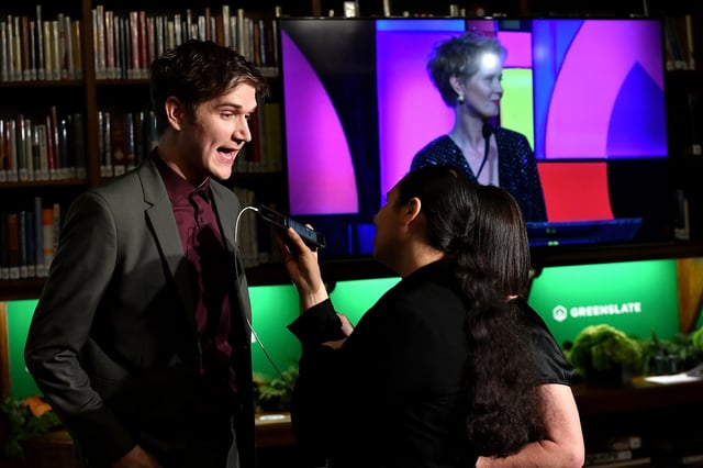 Bo Burnham backstage in the GreenSlate Greenroom during IFP's 28th Annual Gotham Independent Film Awards at Cipriani, Wall Street on November 26, 2018 in New York City.