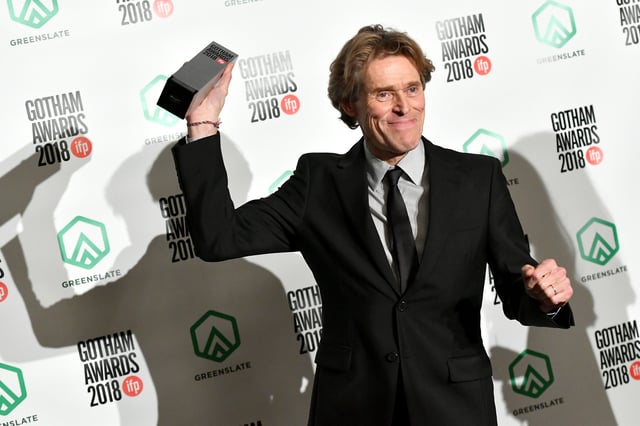 Willem Dafoe backstage in the GreenSlate Greenroom during IFP's 28th Annual Gotham Independent Film Awards at Cipriani, Wall Street on November 26, 2018 in New York City.