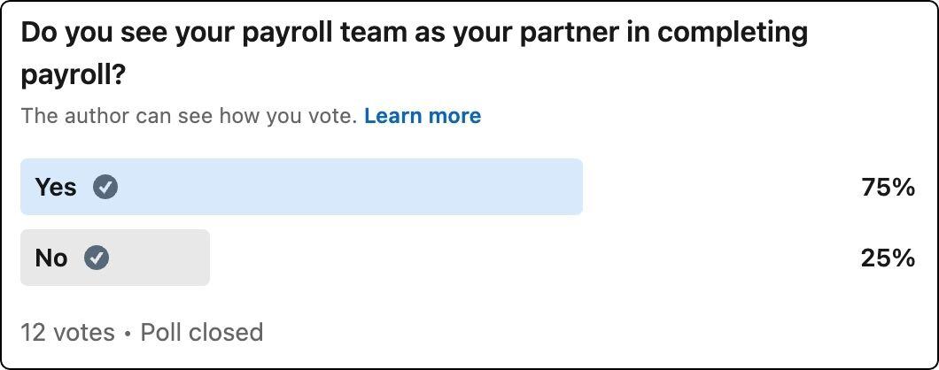 Poll 3 Payroll Partner Results